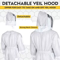Coverall Hooded Beekeeping Suit with Glove